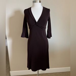 BCBG Maxazria Chocolate Brown Dress, size medium.